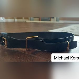 CLEARANCE Michael Kors Black Gold Belt Size P